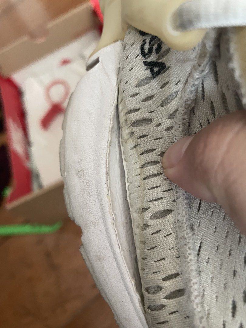Nike Air Presto Off-White (Category: Sneakers) located in Angono. Submitted by marketplacesellerph610 (Listing ID 1468754207, Image 2). Description: - Brand: Nike x Off-White Air Presto - Style: Iconic deconstructed design with signature orange tab and strap text details - Condition: Signs of aging with natural yellowing on the translucent cage and sole; minor wear on the bottom tread - Inclusion: Complete with original box - Trusted seller: Deal