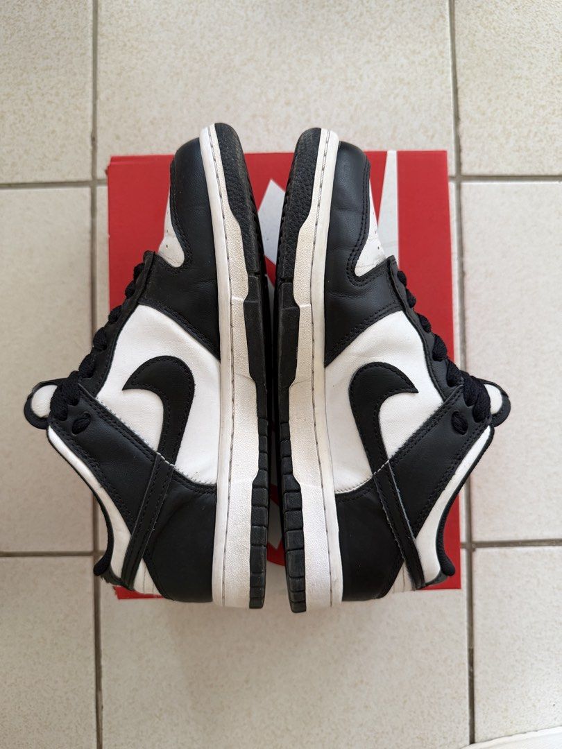 Nike Dunk Low Panda White Black GS (Category: Sneakers) located in Cebu City. Submitted by gfaith08 (Listing ID 1468749005, Image 2). Description: Size: 5Y (UK 4.5, EUR 37.5, 23.5 cm) - Condition: Clean pair with minimal wear - Includes: Original red Nike box .
