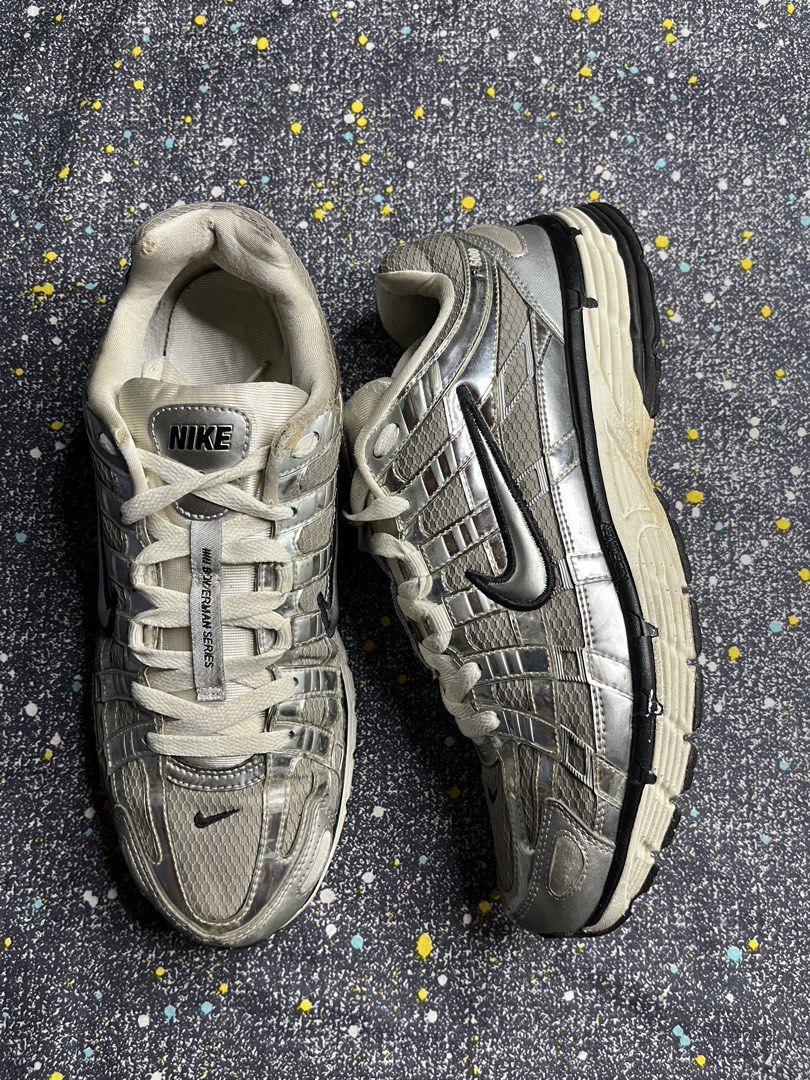 Nike P-6000 Metallic Silver Metallic Platinum (Category: Sneakers) located in Manila. Submitted by lj_thrifter (Listing ID 1468790019, Image 1). Description: Nike P-6000 running shoes in metallic silver and platinum Size US 9.5 Check the details if you check out.