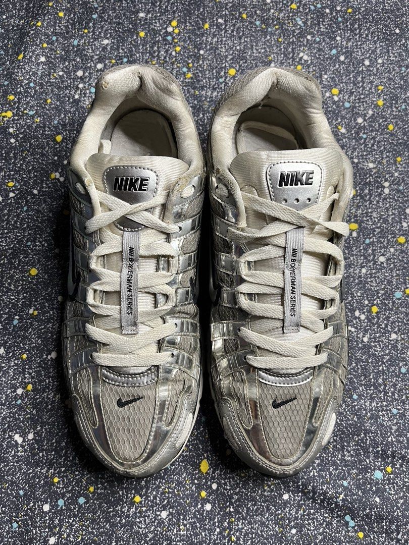 Nike P-6000 Metallic Silver Metallic Platinum (Category: Sneakers) located in Manila. Submitted by lj_thrifter (Listing ID 1468790019, Image 2). Description: Nike P-6000 running shoes in metallic silver and platinum Size US 9.5 Check the details if you check out.