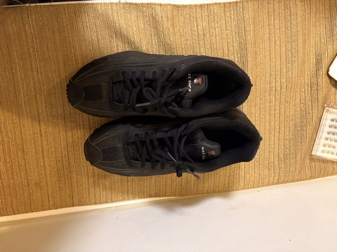 Nike Shox R4 (Black) (Category: Sneakers) located in Quezon City. Submitted by wydmiap (Listing ID 1468813800, Image 2). Description: Size 7y = Womens 8 Used 3 times No box In super good conditon .