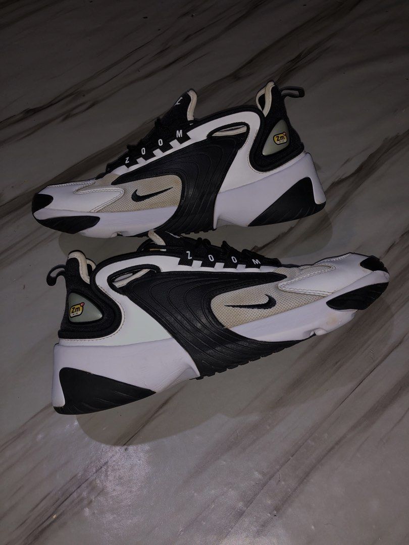 Nike Zoom 2K Air White-Black (Category: Casual Shoes) located in Muntinlupa City. Submitted by josh_fitsnfinds (Listing ID 1468873283, Image 1). Description: No Box!! no issues, excellent condition. good traction, spiky on smooth surfaces. used for not long as a month..