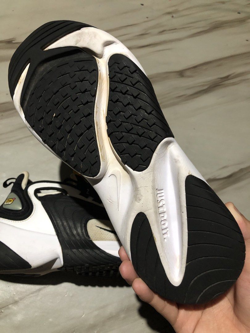 Nike Zoom 2K Air White-Black (Category: Casual Shoes) located in Muntinlupa City. Submitted by josh_fitsnfinds (Listing ID 1468873283, Image 3). Description: No Box!! no issues, excellent condition. good traction, spiky on smooth surfaces. used for not long as a month..