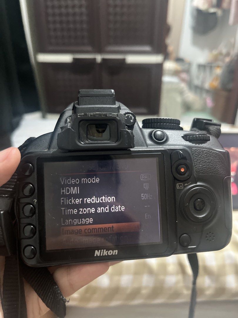 Nikon D3100 DSLR + 2 Lenses (Category: Cameras) located in Paranaque City. Submitted by paddylla44 (Listing ID 1468922597, Image 2). Description: What you see is what you get Inclusions: - Nikon D3100 camera body - Nikon AF-S DX NIKKOR 35mm f/1.8G lens - Nikon AF-S DX NIKKOR 18–55mm f/3.5–5.6G lens - Battery & Charger - Bag Condition: - Both lenses are usable. - LCD has vignette/dark areas. - Camera displays “Error. Press shutter release button a