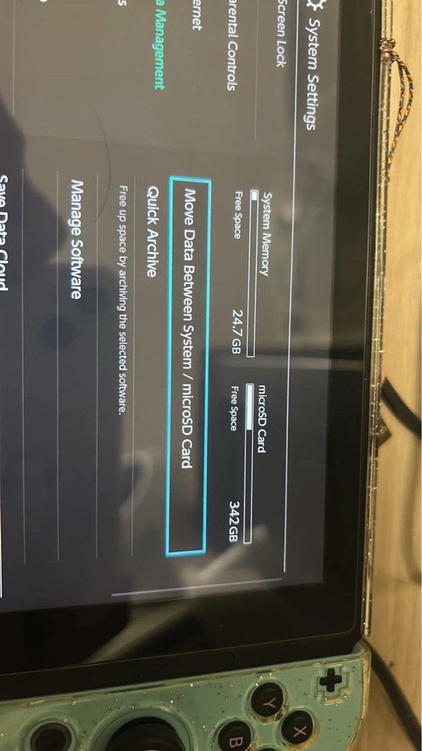 Nintendo Switch Animal Crossing Version (Jailbroken) (Category: Nintendo) located in San Fernando. Submitted by re1bans (Listing ID 1468787477, Image 2). Description: FOR SALE: Nintendo Switch Animal Crossing Version (Jailbroken) - was bought last 2021, used it on and off but still well taken care of - has a case + screen protector - complete inclusion + box - comes with 512 gb memory card (samsung) - predownloaded games (can send video video) - 