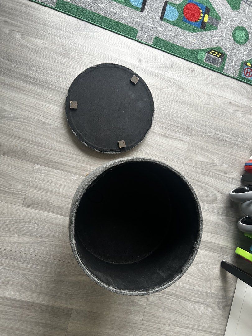 Nordic Style Ottoman (Category: Chairs) located in Makati City. Submitted by issavv (Listing ID 1468775379, Image 3). Description: Ottoman for sale. Can be used as storage. Used condition and will need cleaning. Buyer shoulders pickup from Salcedo Village Makati .
