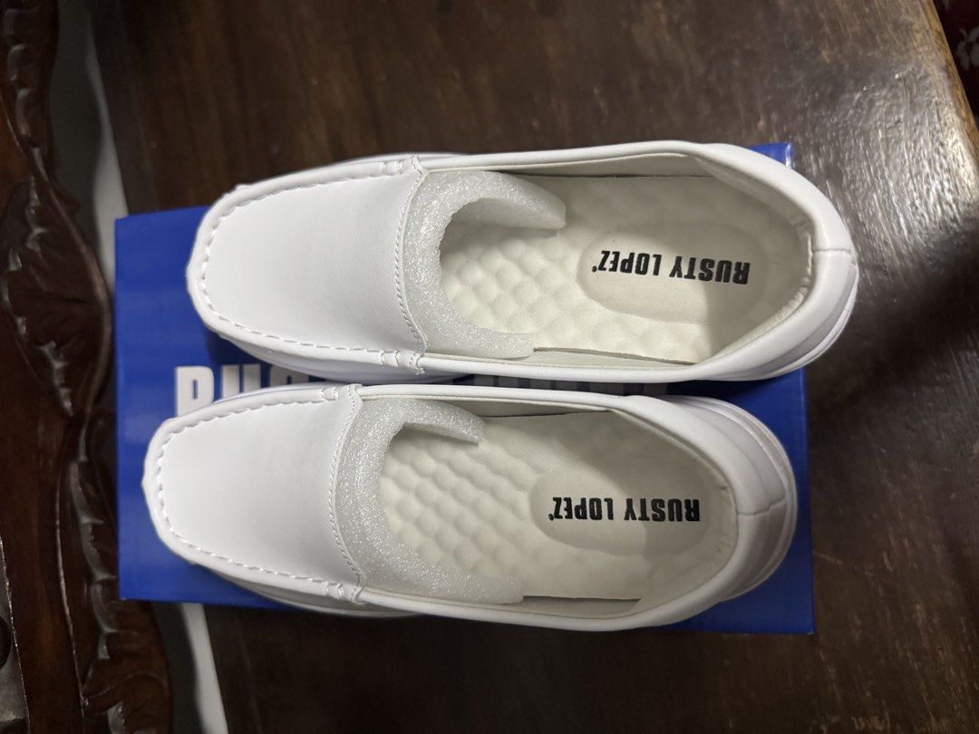 NURSING WHITE SHOES (Category: Sneakers & Footwear) located in Manila. Submitted by ehrinshiaha (Listing ID 1468859318, Image 2). Description: - Rusty Lopez, Nursing White Shoes - BrandNew - Size 5 - Rfs: Wrong size - Very Comfy! - Price is negotiable pa.