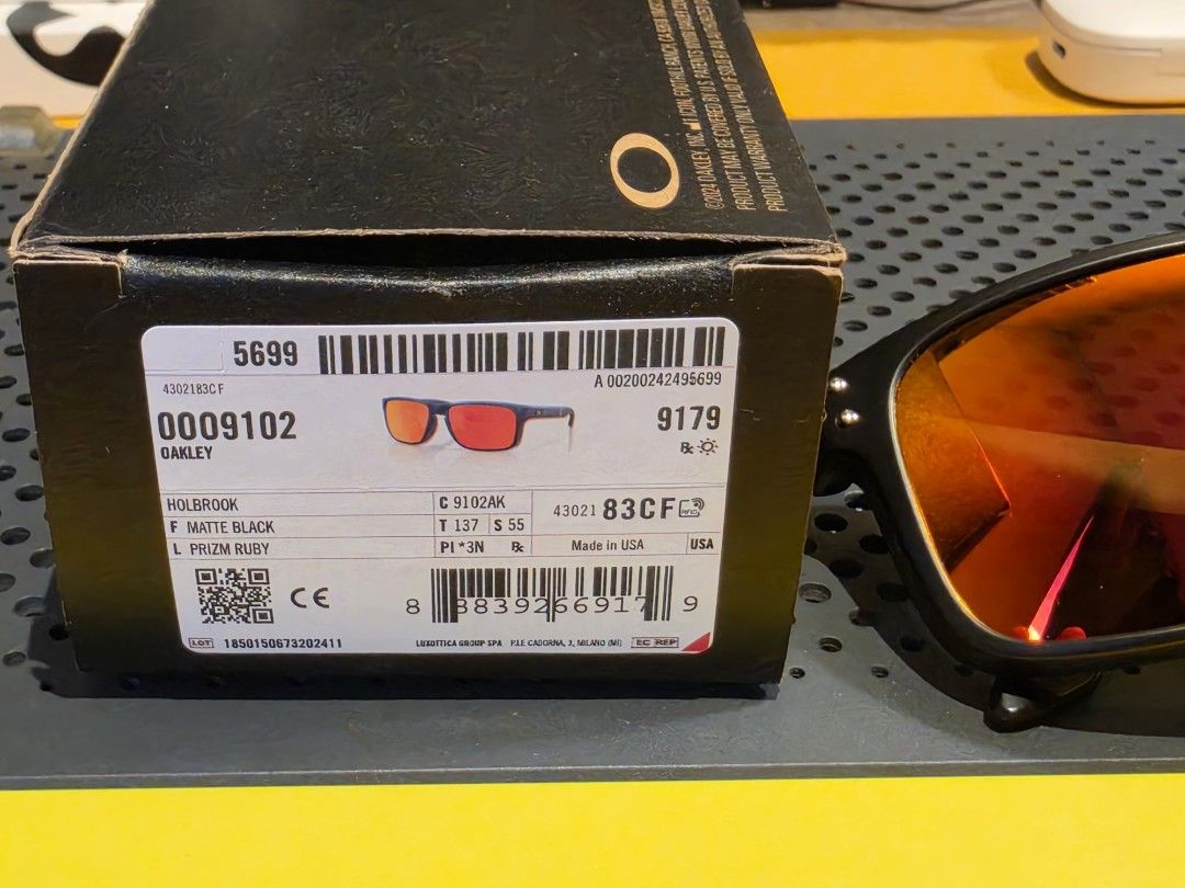 Oakley Holbrook Prizm Ruby Matte Black Sunglasses (Category: Sunglasses & Eyewear) located in Paranaque City. Submitted by prof.0120 (Listing ID 1468715871, Image 2). Description: Selling my almost-new Oakley Holbrook sunglasses - almost new condition, still flawless. worn only a few times. never dropped. kept in pouch. - matte frame/prizm ruby lenses - zero issues, zero damage, zero scratches - box, literature, pouch included (box is slightly de