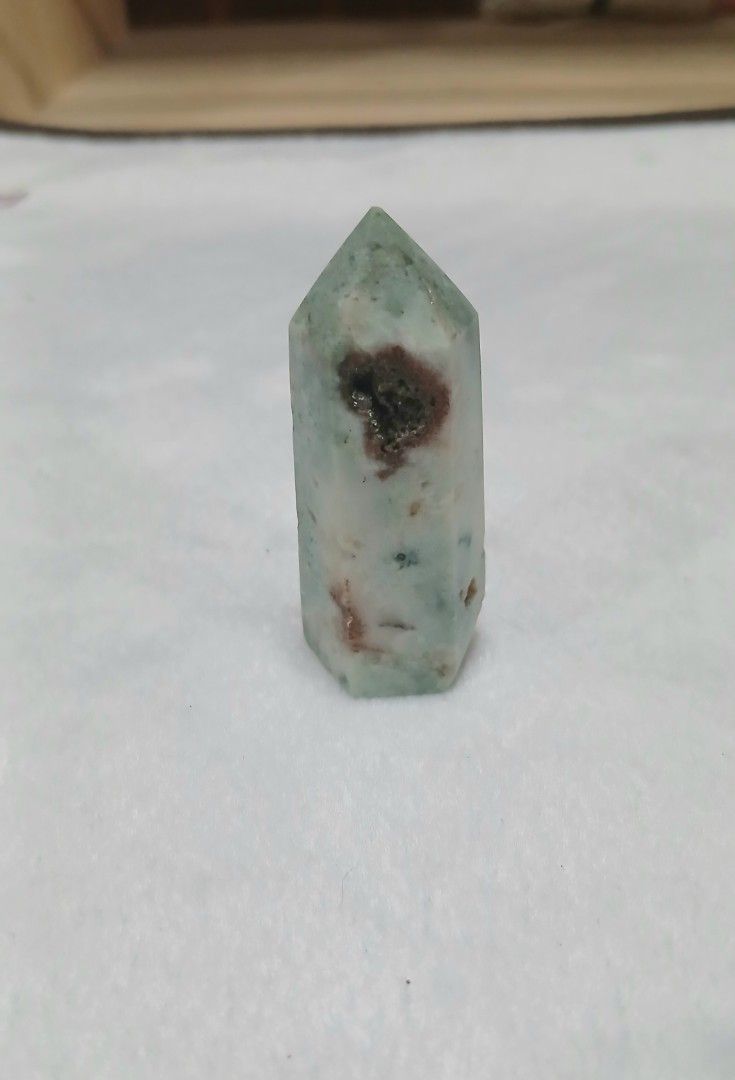 OCEAN JASPER MINI TOWER NATURAL STONE LUCKY CHARM (Category: Everything Else Others) located in Mandaluyong City. Submitted by goshoponlinestore (Listing ID 1468799428, Image 2). Description: Hi! 😊 Yes, this item is available. Thank you for your inquiry! 🛍️ If you’d like to purchase, please take note of the following: 💳 Payment: GCash or Bank Transfer COD: check out via the orange app. 📦 Shipping: J&T Express • ₱80 - Metro Manila • ₱(?) - Out