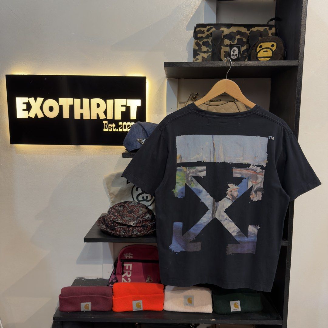 Off-White Painting Black Shirt (Category: Tshirts & Polo Shirts ) located in Manila. Submitted by jerichomal82553 (Listing ID 1468906498, Image 1). Description: Off-White Painting Black Shirt 20.5 by 24.5 Good Condition Complete Tags.