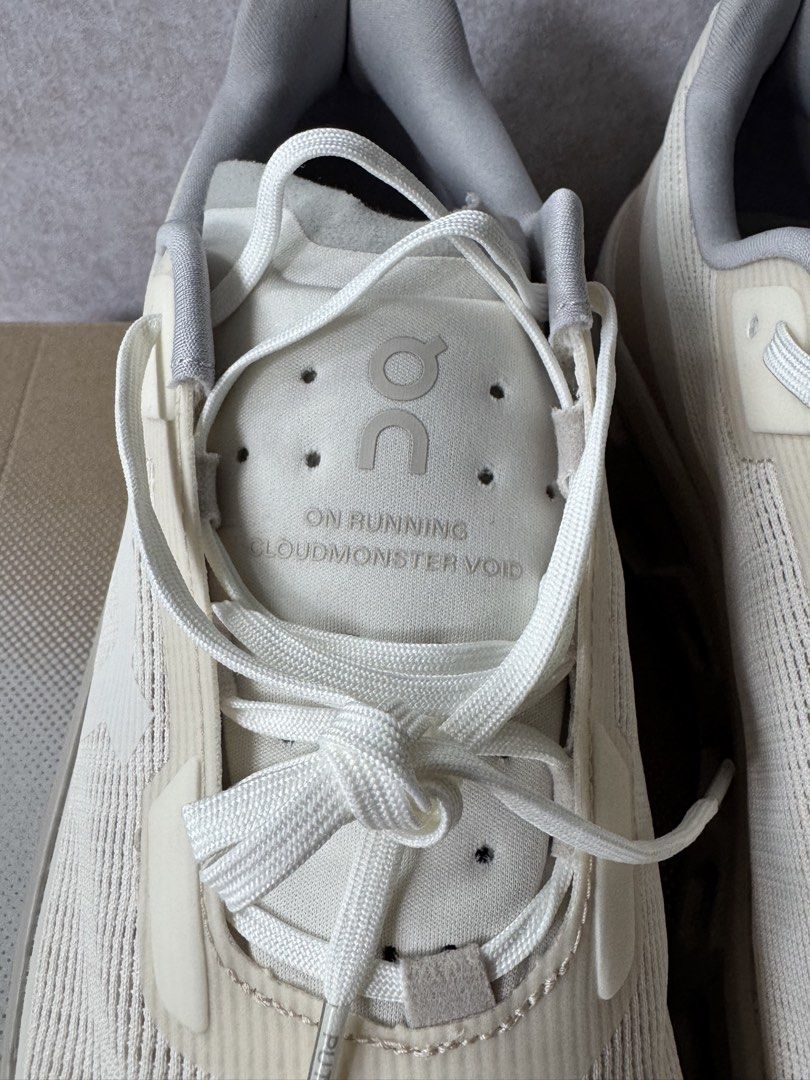 On Cloudmonster Void - Dew / Truffle (Category: Casual Shoes) located in Pasig City. Submitted by littlebarbie (Listing ID 1468881644, Image 3). Description: On Cloudmonster Void - Dew / Truffle Colorway: Dew / Truffle (like Cream) Size (US): 8.5 Men’s Brand new With box Authentic On hand Actual photos Ordered from On Website. Shipped from Hong Kong. Made in Vietnam..