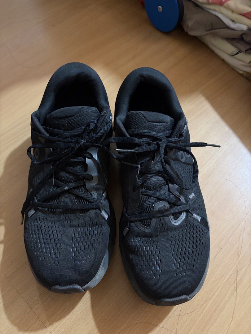 ON Cloudsurfer 2 - Men - Size 11 (Category: Sneakers) located in Manila. Submitted by smmcruz (Listing ID 1468813707, Image 2). Description: - Color: All-black - Sole: Signature CloudTec setup for a highly cushioned ride - Closure: Standard lace system - Detail: Subtle Swiss flag on the back heel - Condition: Minor wear on midsoles and tread, still plenty of miles left - Best for: Comfortable daily wear or running.