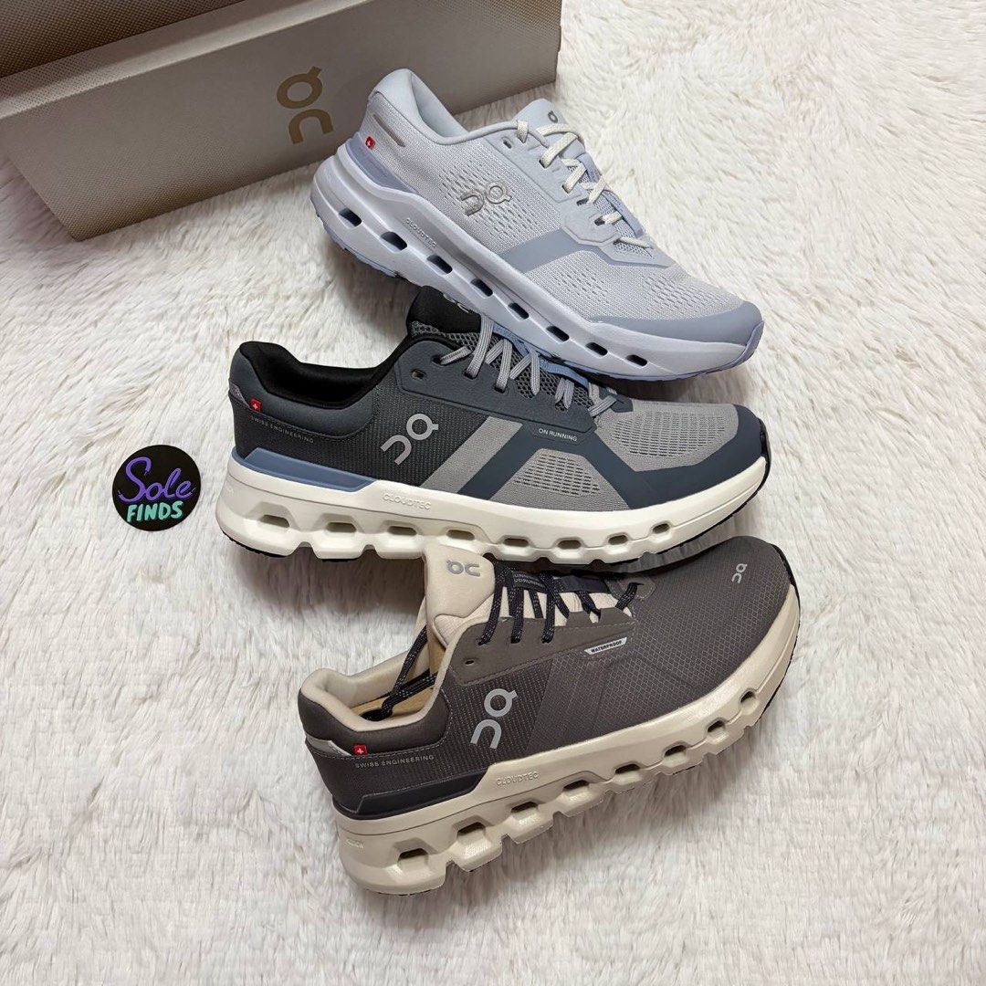 On Running Cloudrunner 3 Heather Marsh (Women’s)/ Cloudrunner 2 Alloy Chambray/ Waterproof Eclipse Eclipse (Category: Sneakers) located in Manila. Submitted by solefindsphilippines (Listing ID 1468716333, Image 1). Description: On Running Cloudrunner 3 Heather Marsh (Women’s)/ Cloudrunner 2 Alloy Chambray/ Waterproof Eclipse Eclipse Available Size: 7/ 7.5/ 8/ 8.5/ 9/ 9.5/ 10/ 10.5/ 11/ 11.5 Men’s 5/ 5.5/ 6/ 6.5/ 7.5/ 8/ 8.5/ 9/ 9.5 Women’s Price: