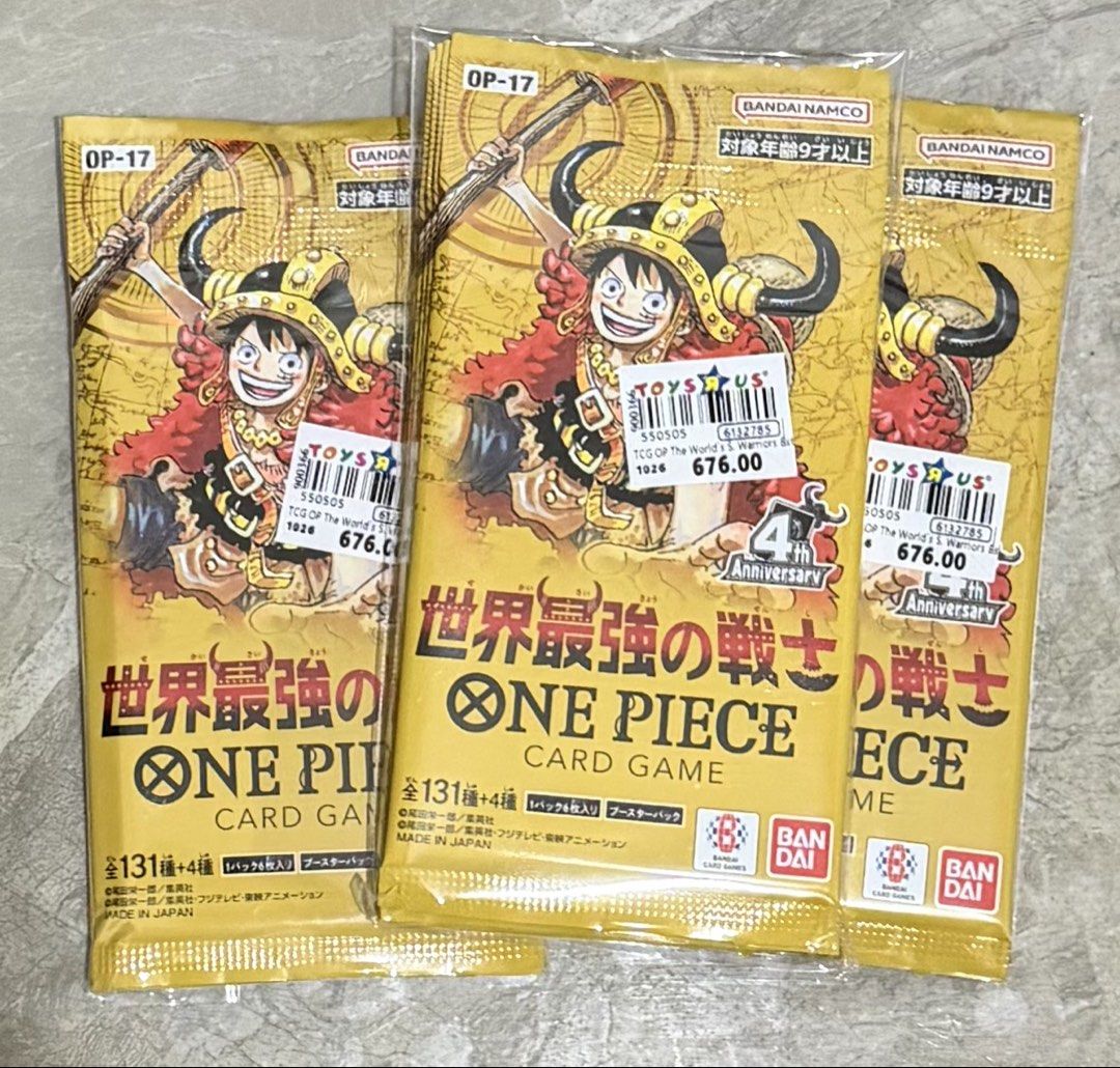 One Piece Trading Card Game OP-17 (Category: Card Packs) located in Quezon City. Submitted by engr_mark (Listing ID 1468780189, Image 1). Description: Brand new and sealed From toys r us 🚚 Shipping Options 📍 Metro Manila: Lalamove or Grab 📦 Outside Metro Manila: LBC or J&T 💳 Payment First Policy – You’re welcome to inspect your item upon rider pickup. Kindly complete your inspection while the rider is waiting to avoid unnecessary delays. 🛒 P