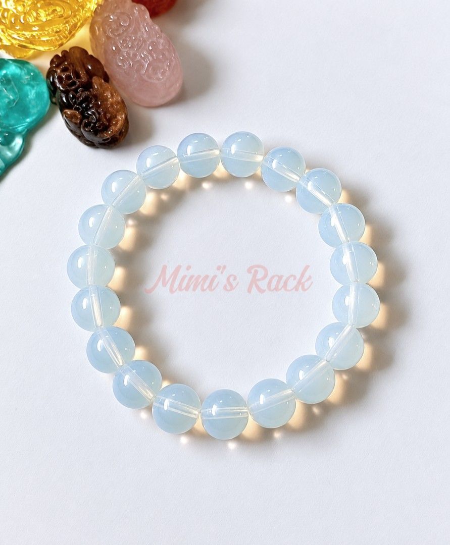 Opalite Bracelet | Soft Glow Bracelet (Category: Bracelets) located in Taguig. Submitted by mimisrack (Listing ID 1468912985, Image 3). Description: 🤍Dreamy shine with gentle elegance. -Opalite beads with milky glow -Smooth polished finish -Lightweight and comfortable for everyday wear -Opalite is associated with calmness, clarity, and emotional balance -A delicate bracelet that adds a soft, luminous touch to your look 🧿 Bead size: 10mm 💎Gems 