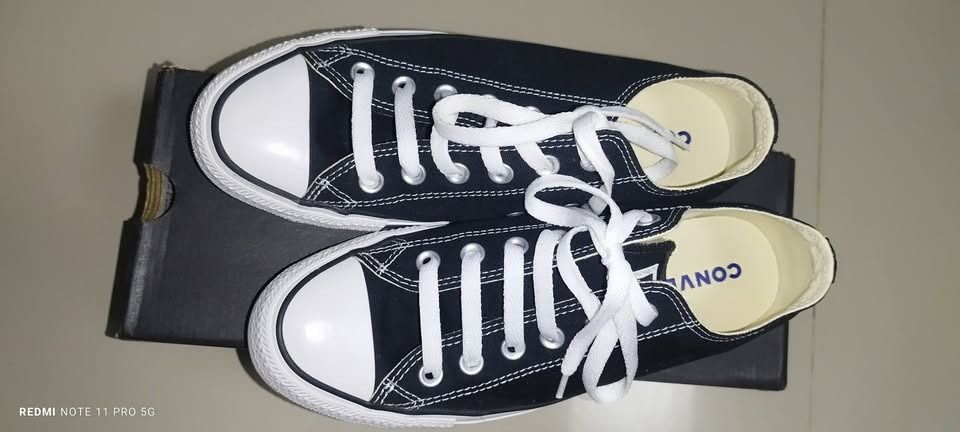 Original All Star Converse low cut - Brand New (Category: Dress Shoes) located in Caloocan City. Submitted by coolcloud.3ec01a (Listing ID 1468880139, Image 2). Description: Rush Sale Brand new, original All Star Converse low cut 8.5 Women size color black. With box. Actual photos uploaded. So pls double check the size its 8.5 Women/6.5 Men. Price: 2.5k last price for serious buyer. Meetup within Anjoworld Minglanilla to Lawaan Tabunok. Intereste