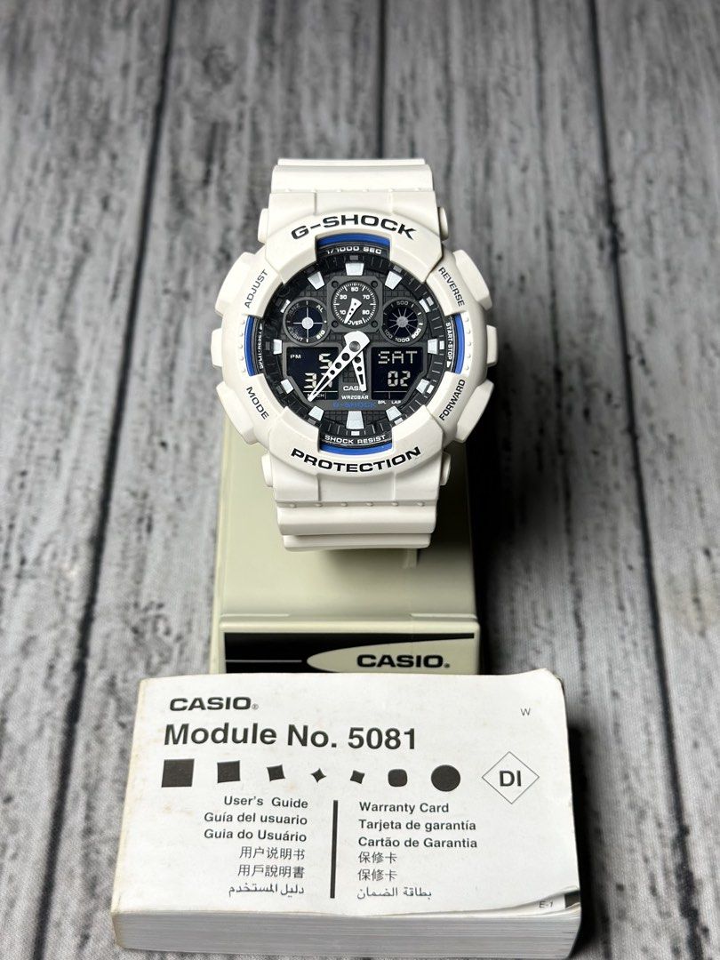 ORIGINAL G-SHOCK GA-100 OREO (Category: Men's Watches) located in Obando. Submitted by greatfindslad (Listing ID 1468850477, Image 2). Description: FOR SALE❗️ ✅ GA-100 OREO • 💯% Legit / Authentic. • 8/10. Presentable. •With casio stand case & module booklet. • Batt health 🔋: GOOD • Original all parts. No history of repair. • No hidden issues. All functions working. 𝗣𝗥𝗜𝗖𝗘: ₱2,600 FIX Unli legit check/vouch. Money back if fake. 📌 Meet/Pick 