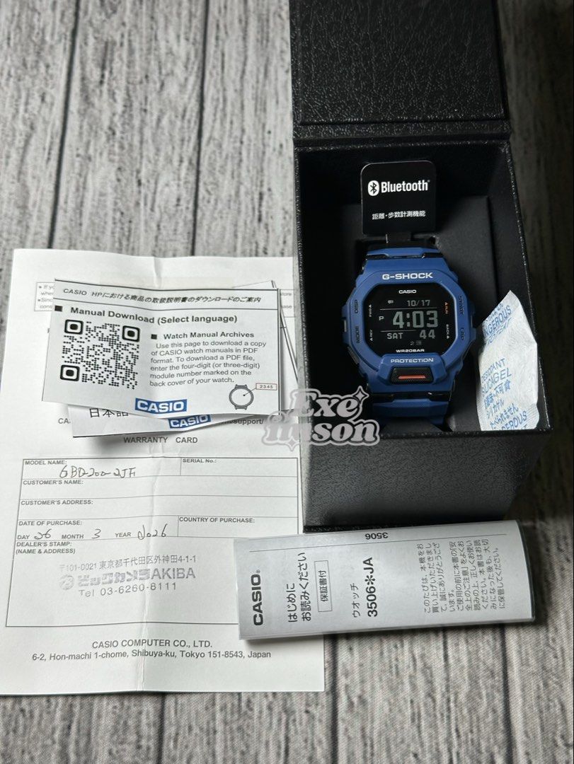 ORIGINAL G-SHOCK GBD-200 BLUETOOTH STEPTRACKER (Category: Men's Watches) located in Obando. Submitted by greatfindslad (Listing ID 1468851714, Image 2). Description: FOR SALE❗️ ✅ GBD-200 Blue • 💯% Legit / Authentic. • Bluetooth / Steptracker • 9/10. Like new. JAPAN RELEASE 🇯🇵 • Watch with box & manual. • Batt health 🔋: GOOD • Original all parts. No history of repair. • No hidden issues. All functions working. 𝗣𝗥𝗜𝗖𝗘: ₱5,999 negotiable Unl