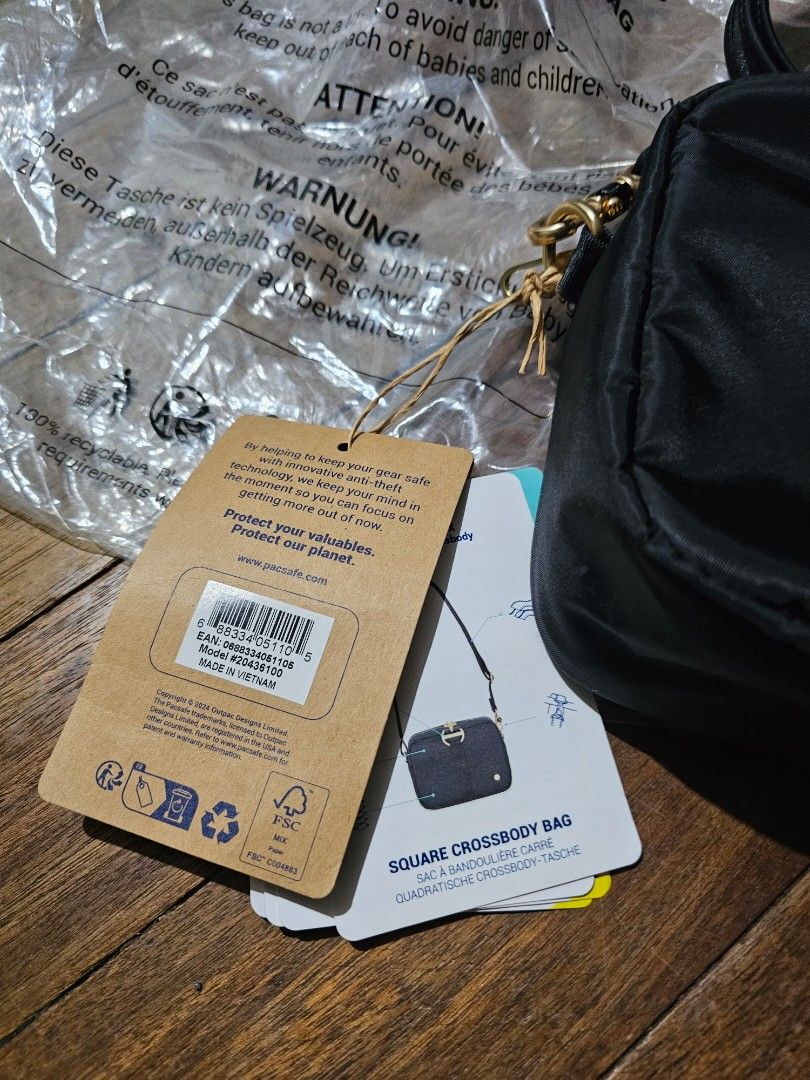 Pacsafe slingsafe rfid sling bag (Category: Cross-body Bags) located in Manila. Submitted by onlinesmartshopping12 (Listing ID 1468881021, Image 3). Description: no issue complete packaging.