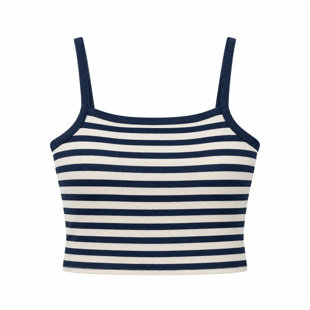 PacSun Basics Striped Crop Tank Top Size M (Category: Sleeveless) located in San Ildefonso. Submitted by rgdeclutters (Listing ID 1468748139, Image 1). Description: L - 10" W - 14".