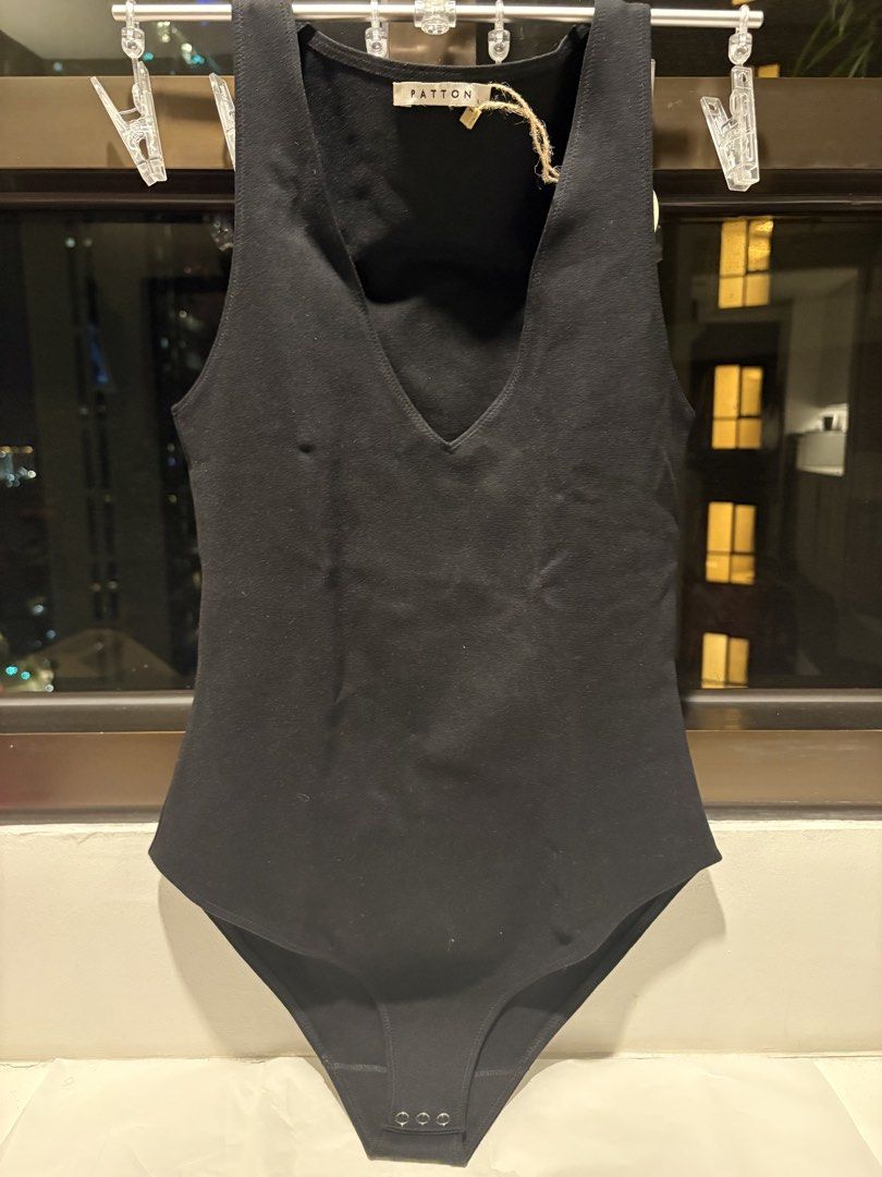 Patton Studio Sleeveless V-Neck Bodysuit (Category: Sleeveless) located in Taguig. Submitted by loise001_of_rewear (Listing ID 1468831127, Image 2). Description: Patton Studio v-neck sleeveless bodysuit. Brand new, with tags. Size L. Details and sizing here: https://pattonstudio.com/products/scoop-v-neck-bodysuit?variant=40629097332822 No returns or exchanges. Please feel free to ask questions about the item before purchase..