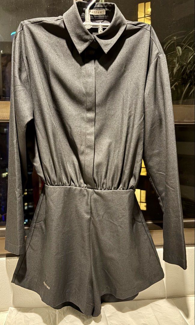Patton Studio Long-Sleeved Romper (Category: Rompers) located in Taguig. Submitted by loise001_of_rewear (Listing ID 1468836449, Image 1). Description: Patton Studio long-sleeved playsuit/romper with pockets. Black, size S. Used twice. Very flattering and versatile. Details and sizing here: https://pattonstudio.com/products/long-sleeve-polo-playsuit?_pos=4&_psq=Playsuit&_psid=34274f93b&_ss=e No returns or exchanges. Please feel free to ask questi