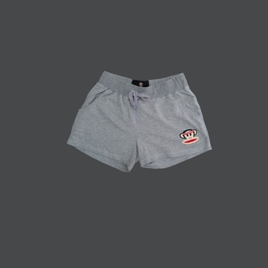 Paul Frank grey shorts (Category: Shorts) located in Davao. Submitted by blueberrycheesecake_03 (Listing ID 1468714909, Image 1). Description: - Brand: Paul Frank - Color: Grey - Material: Soft cotton - Features: Drawstring waistband, side pockets, and a back pocket - Details: Iconic Julius the Monkey embroidered patch near the hem - Ideal for: Casual days or comfortable sleepwear - Note: Measurements available upon request.
