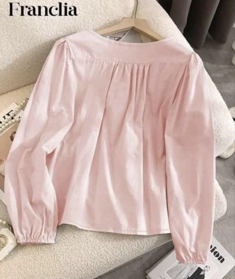 Pink Square Neck Long Sleeve Blouse (Category: Longsleeves) located in General Trias. Submitted by r_bimil (Listing ID 1468866700, Image 3). Description: Pink Square Neck Long Sleeve Blouse for sale!.