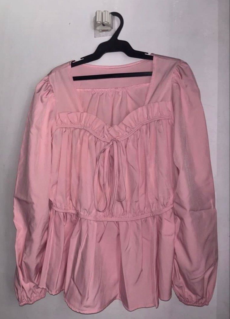 Pink Square Neck Long Sleeve Blouse (Category: Longsleeves) located in General Trias. Submitted by r_bimil (Listing ID 1468866700, Image 1). Description: Pink Square Neck Long Sleeve Blouse for sale!.