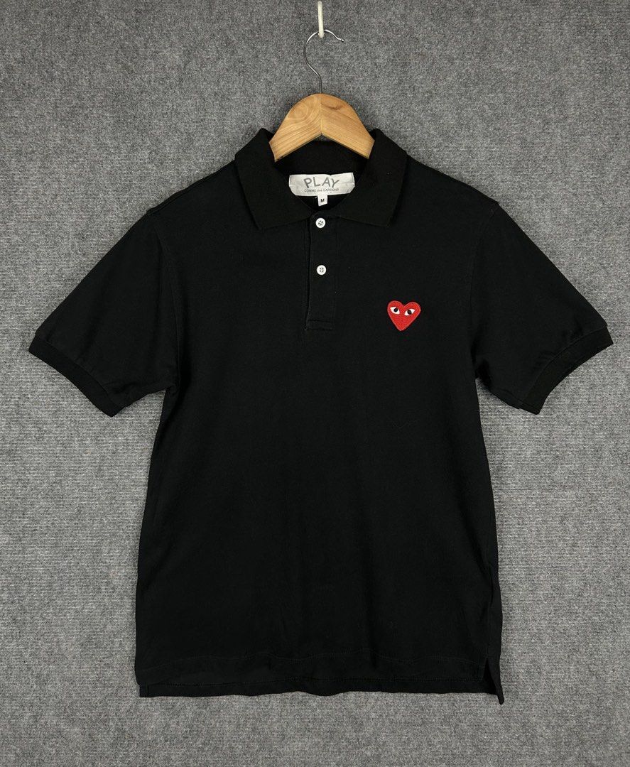 PLAY cdg Polo Shirt (Category: Tshirts & Polo Shirts ) located in Cebu City. Submitted by tanlawr07 (Listing ID 1468872818, Image 1). Description: Size Medium 19W 26L Good as new No issue 880 only 📍Cebu City Location.