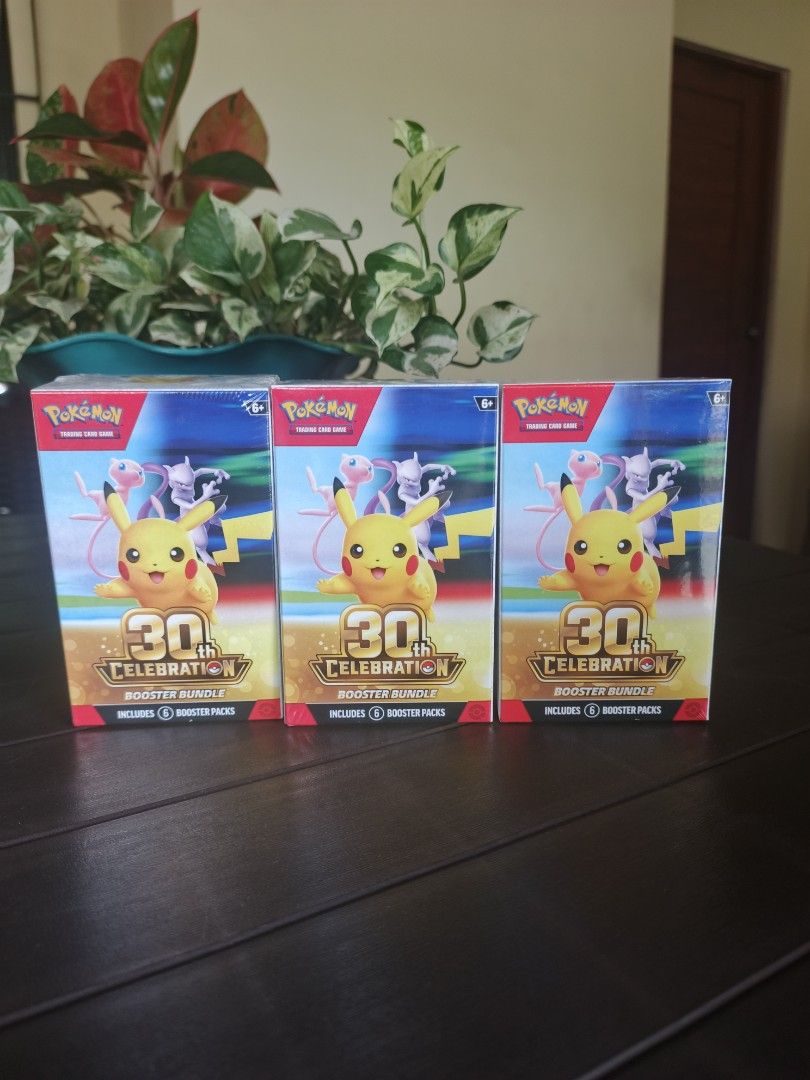 Pokemon 30th booster bundle (Category: Card Boxes & Cases) located in Manila. Submitted by blindboxcollectibles (Listing ID 1468714234, Image 1). Description: pokemon 30th booster bundle mop: gcash mod: lalmlamove loc: cainta.
