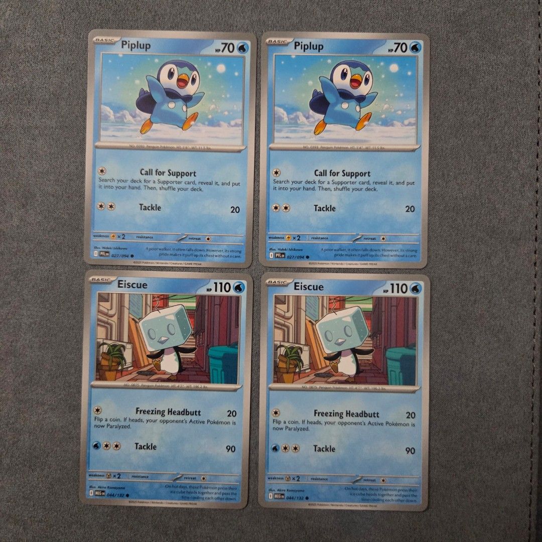 Pokemon Cutemon Water (Category: Raw Singles) located in Taguig. Submitted by aeri______99 (Listing ID 1468833676, Image 3). Description: ⋆ 15 php each ⋆ 100php for 8pcs (you may check other C/UC listings) ⋆ These are well taken care of 🩷 bulk from my personal rips ⋆ No packaging fee. I'll ship with reused sleeves, toploaders, and box. ♡ tags ♡ water type cute pokemon collectibles tcg snom seel dewgong vanillite N's vanillish piplup eiscue.