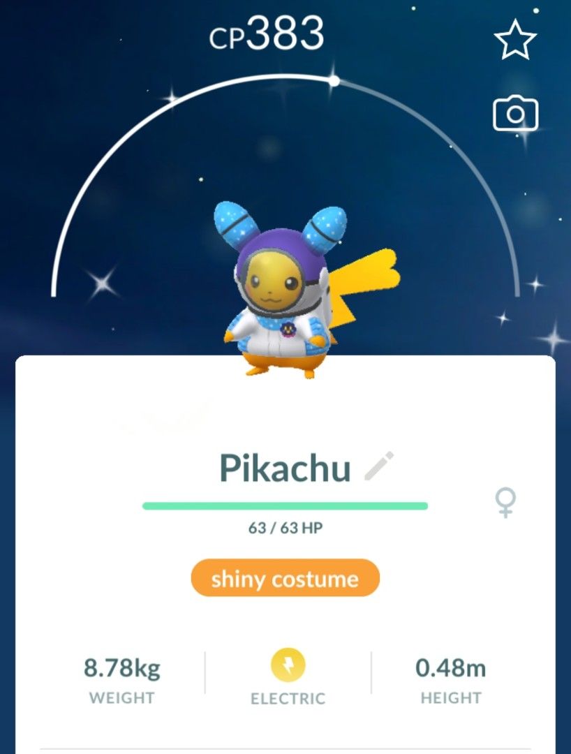 Pokemon Go Shiny cosmog Pikachu (Category: In-Game Products) located in Agdangan. Submitted by dhawnnn (Listing ID 1468744842, Image 1). Description: Shiny cosmog pikachu (NO BG) Any shiny Pikachu must be registered to you.
