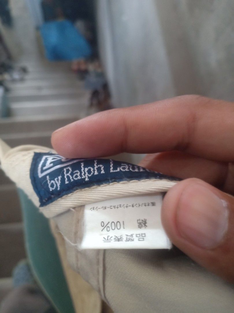 Polo Ralph Lauren (Category: Activewear) located in Tubod. Submitted by moks.thrift (Listing ID 1468820129, Image 3). Description: Vintage Polo Ralph Lauren cap Issue: Minimal stain all details posted Cream color.