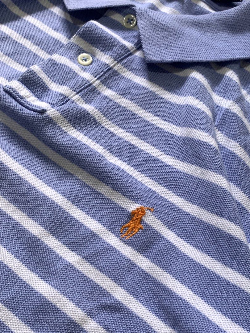 Polo Ralph Lauren /stripe (Category: Tshirts & Polo Shirts ) located in Angeles City. Submitted by badillajel81176 (Listing ID 1468775352, Image 3). Description: WTS –Polo by Ralph Lauren/2 Color way White and Light Blue/Stripe design🏇 📏 Size: Tag size “Medium in tag/Fit To Large 📏 Measurements: Width : 20.4 Length: 28.6 💢Issue- no issue ✨ Condition: 10/10 🟦 Color Rate:10/10 📍 Pampanga Angeles City 📦 Shipping available nationwide.