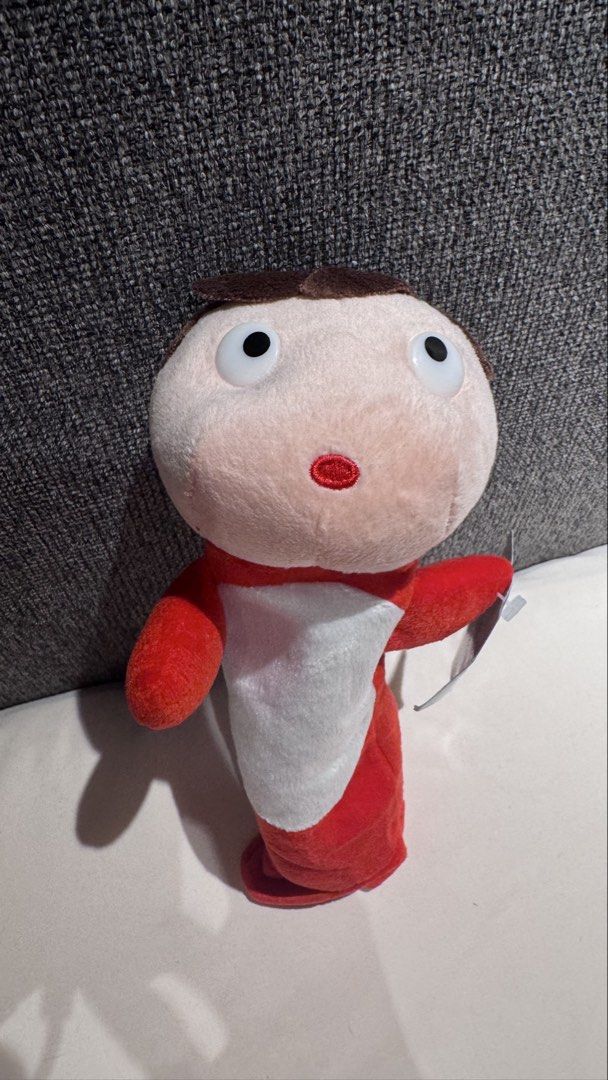 Ponyo Sosuke Plush Pencil Case (Category: Plushies & Soft Toys) located in Mandaluyong City. Submitted by maelovestoshop (Listing ID 1468870122, Image 1). Description: - Official Studio Ghibli Ponyo merchandise featuring Sosuke - Soft red and white plush material with detailed facial embroidery and brown hair - Secure zipper closure running down the back - Equipped with an attached metal keyring clip for easy bag attachment - Comes with the origi