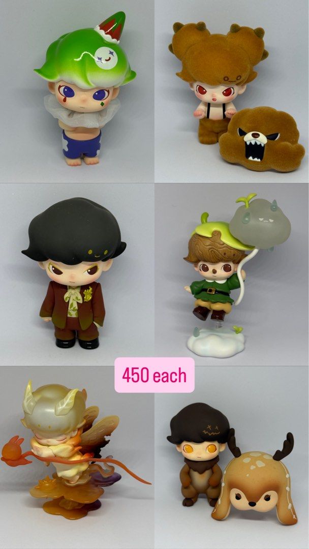 POP MART Designer Toy Figures - DIMOO (Category: Designer & Blind Box Toys) located in Las Pinas. Submitted by silverfalcon_dbc769 (Listing ID 1468777900, Image 1). Description: - Price: ₱450 per figure - Condition: Brand new / Assorted blind box collection - Features: Intricate details, unique characters, and distinct accessories - Ideal for: Collection, display shelf, or gifts.