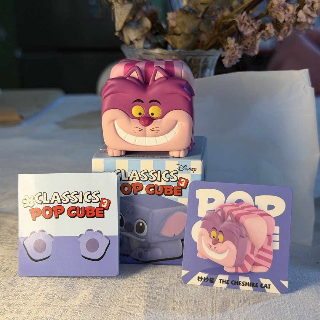 Pop Mart Disney Classics Pop Cube The Cheshire Cat (Category: Designer & Blind Box Toys) located in Guinobatan. Submitted by ktonkatsu (Listing ID 1468802909, Image 1). Description: 📍 BICOL Shipping via J&T - free sf - open box bottom - unboxed strictly to check design - complete inclusions w card, booklet, and original box.