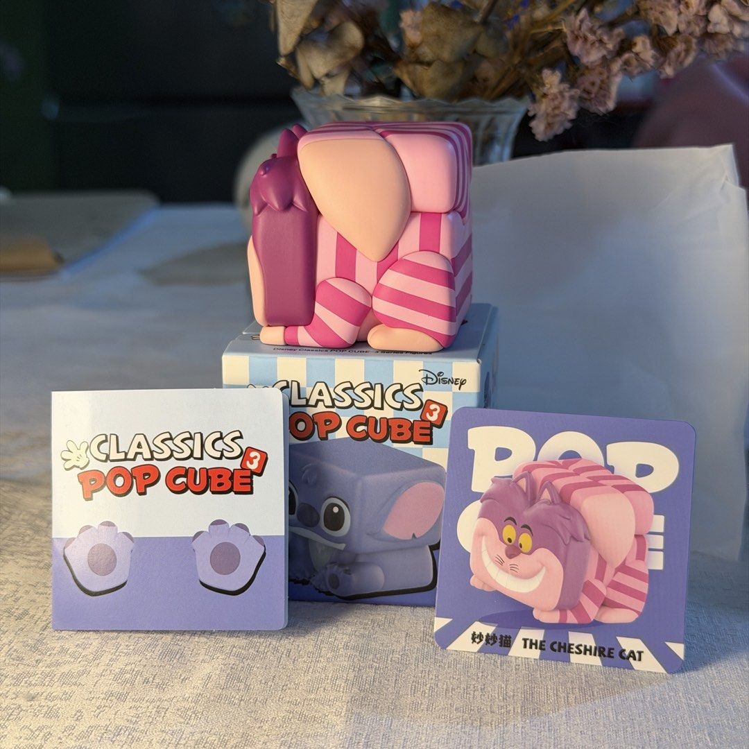 Pop Mart Disney Classics Pop Cube The Cheshire Cat (Category: Designer & Blind Box Toys) located in Guinobatan. Submitted by ktonkatsu (Listing ID 1468802909, Image 2). Description: 📍 BICOL Shipping via J&T - free sf - open box bottom - unboxed strictly to check design - complete inclusions w card, booklet, and original box.