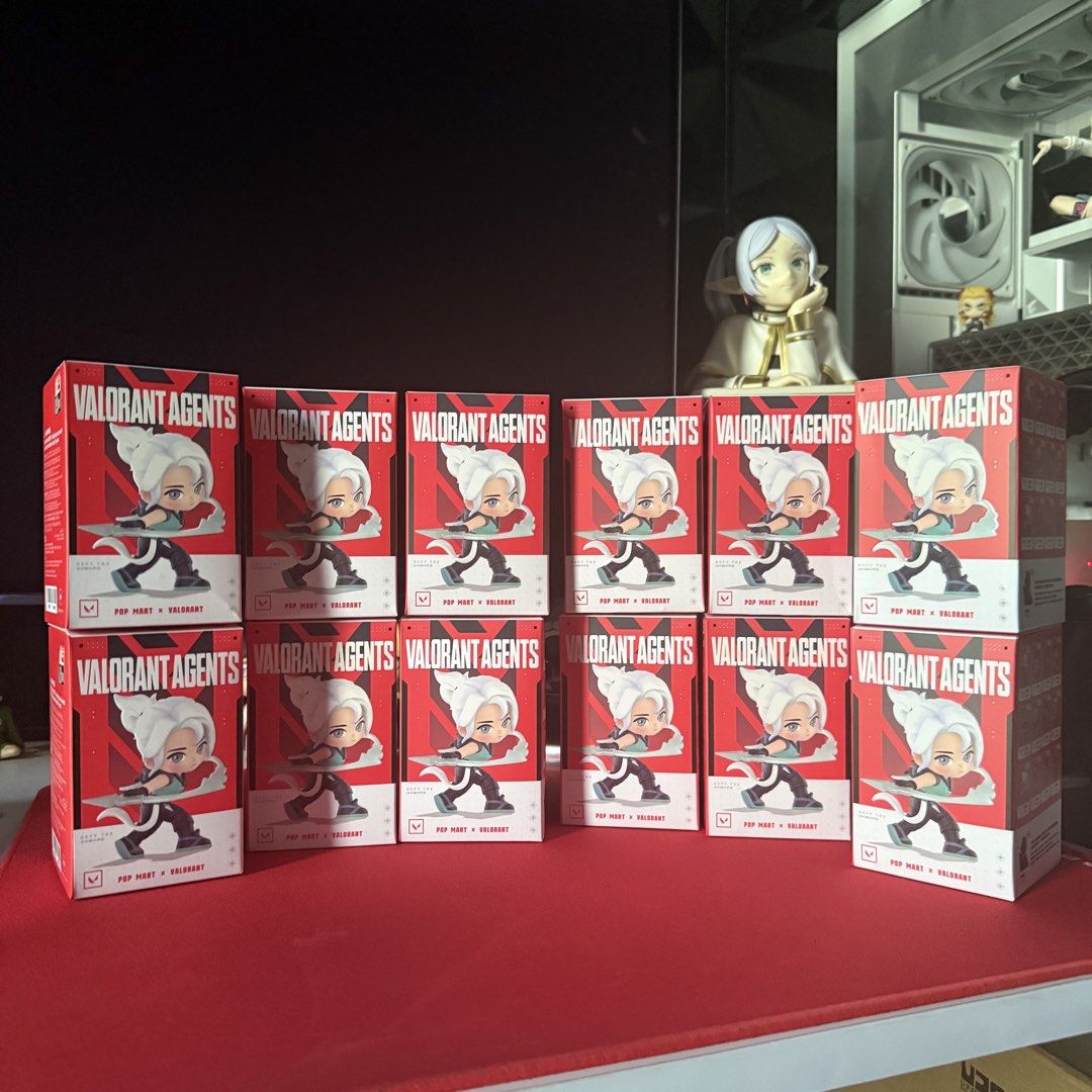 Pop Mart X Valorant (Category: Designer & Blind Box Toys) located in Guiguinto. Submitted by kitto.katto (Listing ID 1468924572, Image 2). Description: 600 each but take all Sova, Neon, Cypher; 700 if per piece All agents are already taken.