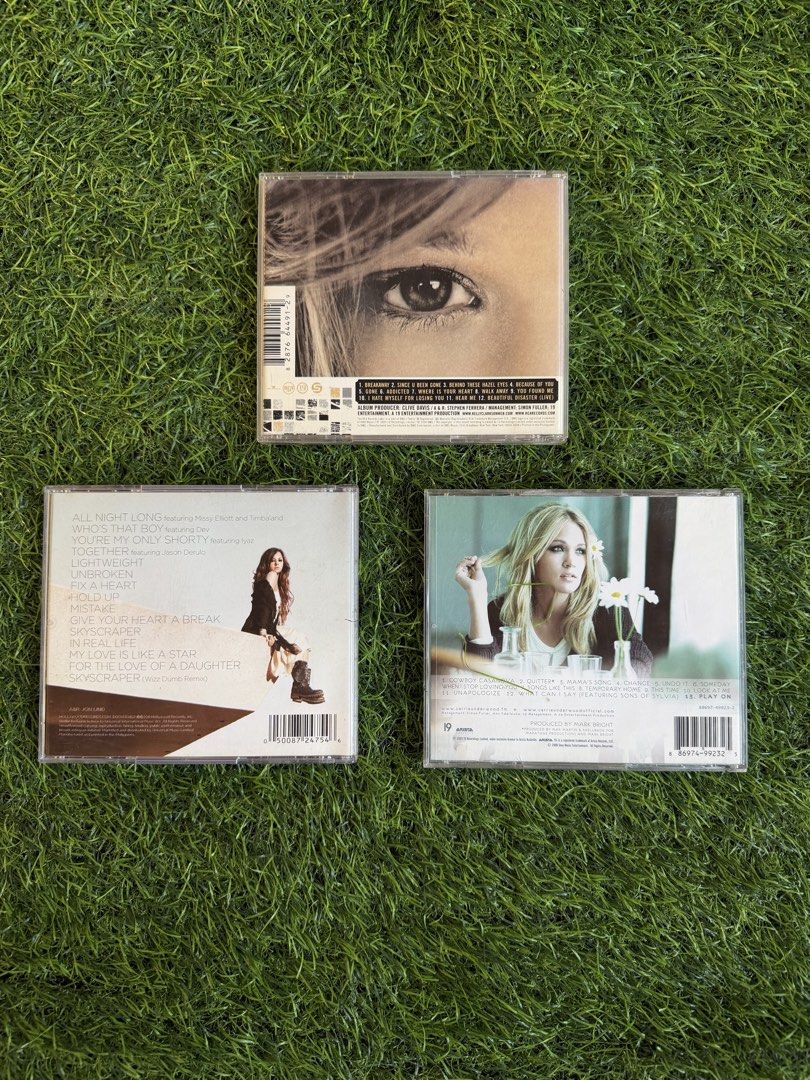 Pop Music Bundle or Split (Category: CDs & DVDs) located in Makati City. Submitted by thethrilltofind (Listing ID 1468848728, Image 2). Description: Kelly Clarkson - Breakaway (2004) Carrie Underwood - Play On (2009) Demi Lovato - Unbroken (2011) ₱150 each, take all ₱380 only..