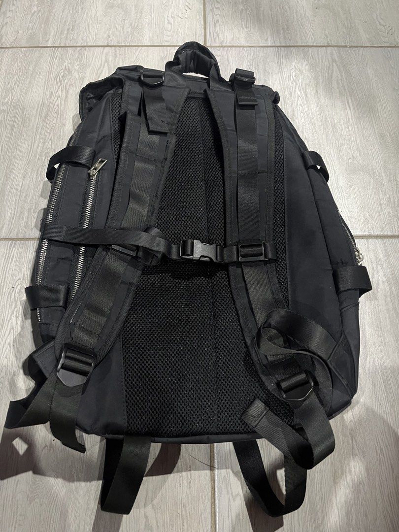 Porter x Mastermind Japan Backpack with Laptop Compartment /Black (Category: Backpacks) located in Camalaniugan. Submitted by anarchymonopoly052128 (Listing ID 1468921105, Image 2). Description: Width: 13 Inches Length:19 Inches (Adjustable ) Depth: 6.5 Inches .