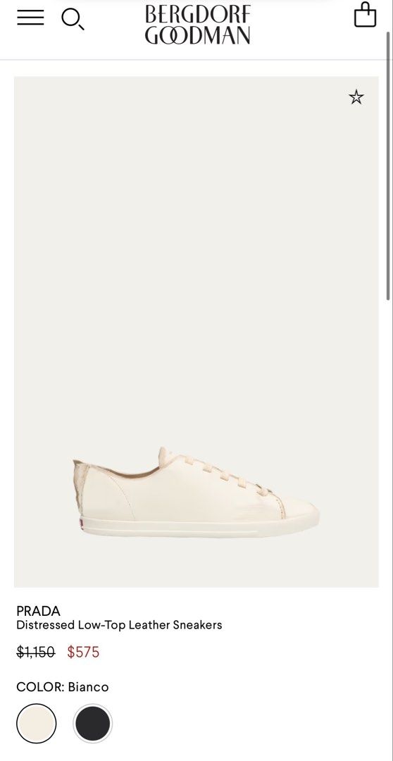 Prada Distressed Low Top Sneakers US 9 (Category: Sneakers & Footwear) located in Quezon City. Submitted by lastpricelisted (Listing ID 1468831099, Image 1). Description: US 9/ EUR 40 Used once excellent condition Practically brand new No signs of usage No inclusions SRP: 75K +.
