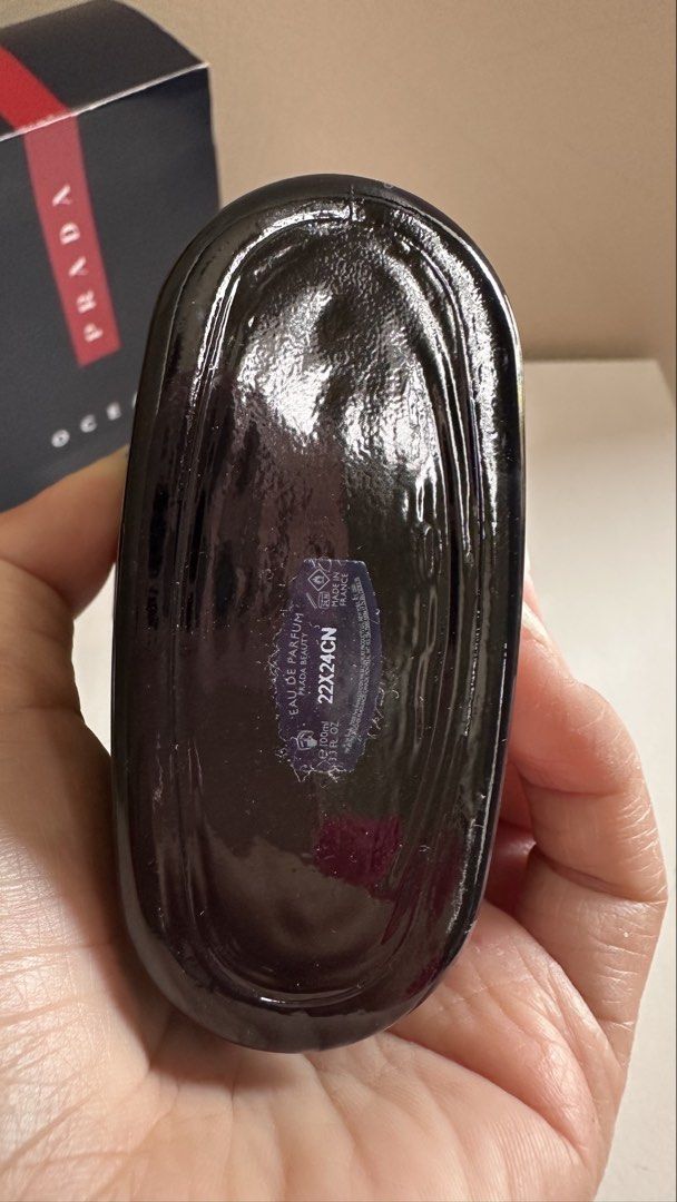 Prada Luna Rossa Ocean Eau De Parfum 100ml (Category: Fragrance & Deodorants) located in Antipolo. Submitted by waco1313 (Listing ID 1468765456, Image 2). Description: - 100% Authentic Prada Luna Rossa Ocean Eau de Parfum (100ml) Brand: Prada Fragrance Line: Luna Rossa Ocean Concentration: Eau de Parfum (EDP) Volume: 100 ml / 3.3 fl. oz. Target Audience: Men / Pour Homme Batch Code: ⁠22X24CN⁠ (stamped on base label) Launch Year: 2023 Perfumers: A