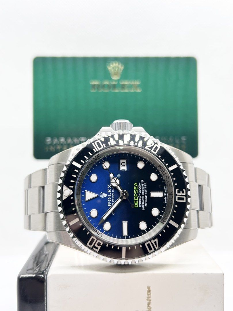 Pre Owned Rolex Oyster Deepsea Sea Dweller 136660 “James Cameron” Blue Dial Automatic Steel Casing Bracelet ( Nov 25 ) (Category: Watches) located in Singapore. Submitted by brightime (Listing ID 1468820258, Image 1). Description: Pre Owned Rolex Oyster Deepsea Sea Dweller 136660 “James Cameron” Blue Dial Automatic Steel Casing Bracelet ( Nov 25 ) ** Pre-Owned ** ** Unpolished Set, Very Mint Condition With Protective Film ** Model : 136660 Also k