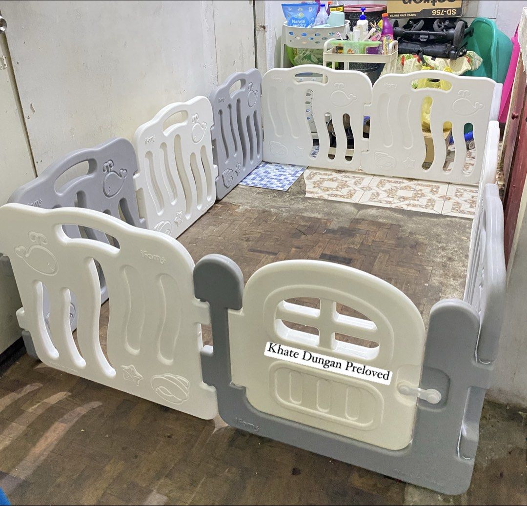 Preloved Ifam Shell 10 panels (Category: Safety Gates, Locks & Protectors) located in Quezon City. Submitted by delacruzka25783 (Listing ID 1468844043, Image 2). Description: Preloved Ifam Shell Playpen korean brand Heavy duty 10 panels Size : 133x198cm Can fit to double size bed ₱3,500 LAST PRICE 📍Anonas, Qc.