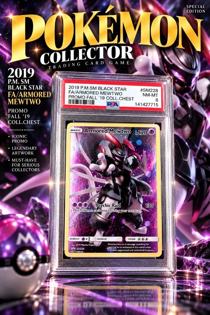 Armored Mewtwo Pokemon SM228, Toys & Collectibles, Trading Cards ...