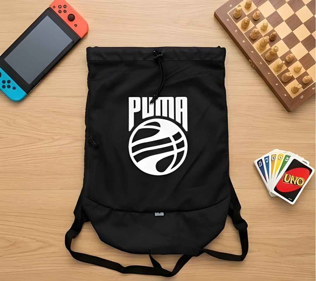 Puma Drawstring Backpack (Category: Backpacks) located in Taguig. Submitted by deedeeee11 (Listing ID 1468916349, Image 1). Description: Original/ Legit Brandnew & no issue Below SRP ₱ 899 ONLY ✅ Fixed Price (SRP: ₱ 1,800 ❌❌❌) 5X MONEY BACK IF PROVEN FAKE 🙏🏻 📍 BGC, Taguig City.