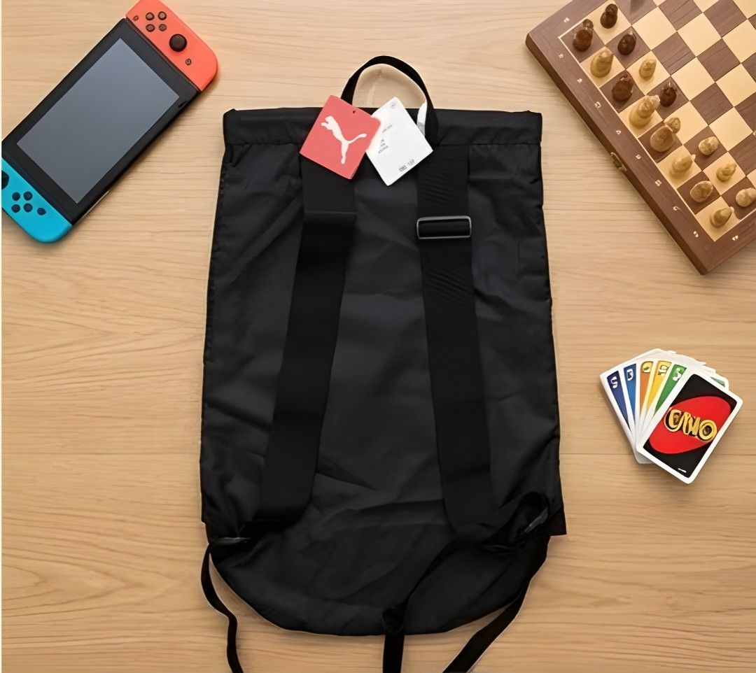 Puma Drawstring Backpack (Category: Backpacks) located in Taguig. Submitted by deedeeee11 (Listing ID 1468916349, Image 2). Description: Original/ Legit Brandnew & no issue Below SRP ₱ 899 ONLY ✅ Fixed Price (SRP: ₱ 1,800 ❌❌❌) 5X MONEY BACK IF PROVEN FAKE 🙏🏻 📍 BGC, Taguig City.