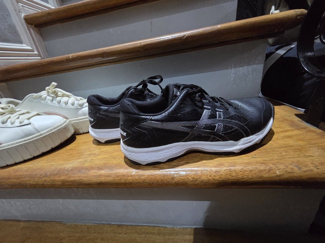 Puma Platform Sneakers and Asics Running Shoes (Category: Sneakers) located in Mandaluyong City. Submitted by artlin04 (Listing ID 1468720341, Image 2). Description: Puma platform trainers in white with pink suede side stripes (chunky sole style) Asics black athletic running shoes with white soles and FlyteFoam cushioning - Condition: Normal wear on soles and uppers for both pairs.
